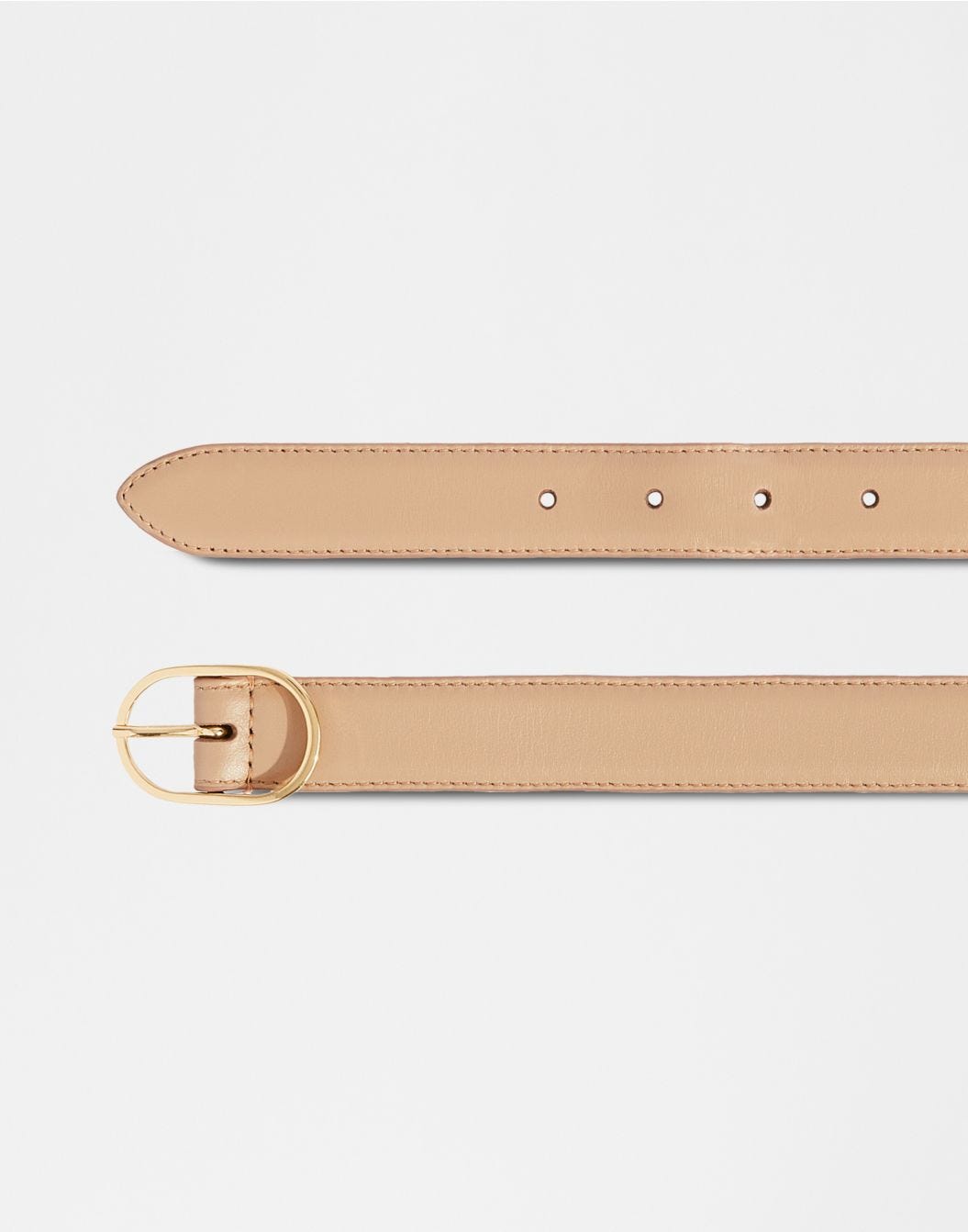 Lardini Cintura in pelle beige con fibbia ovale Promozione
