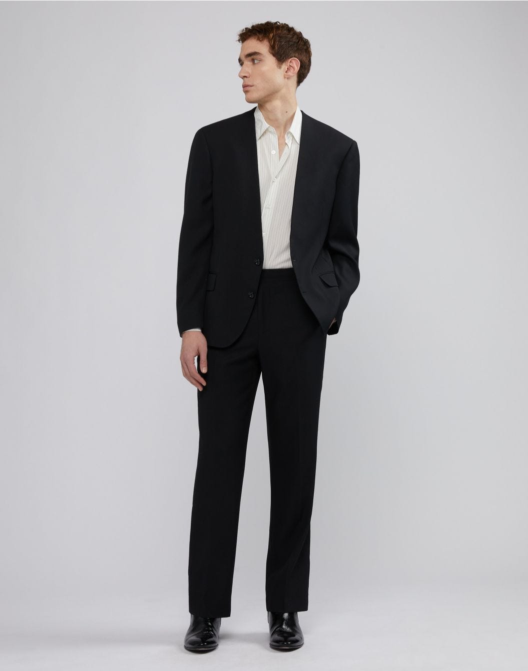 Lardini Pantalone nero attitude in viscosa di lana e seta Fino Al -60%