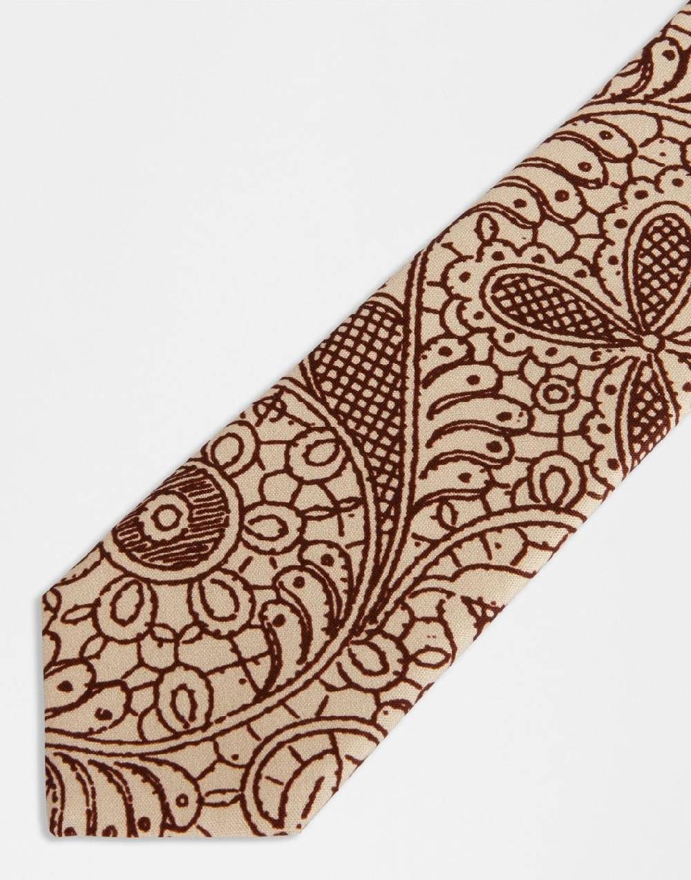 Lardini Cravatta in seta con disegno cashmere Saldi