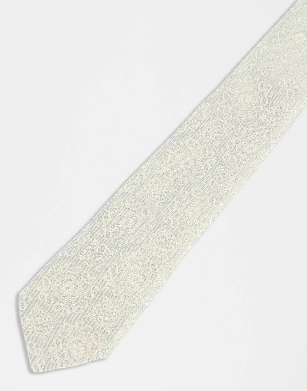 Lardini Cravatta in lino e cotone con disegno jacquard Offerte