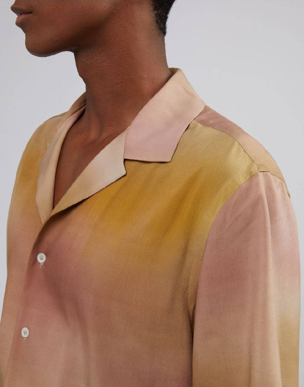 Lardini Camicia relaxed design liscio e macro-sfumatura Vendita Calda