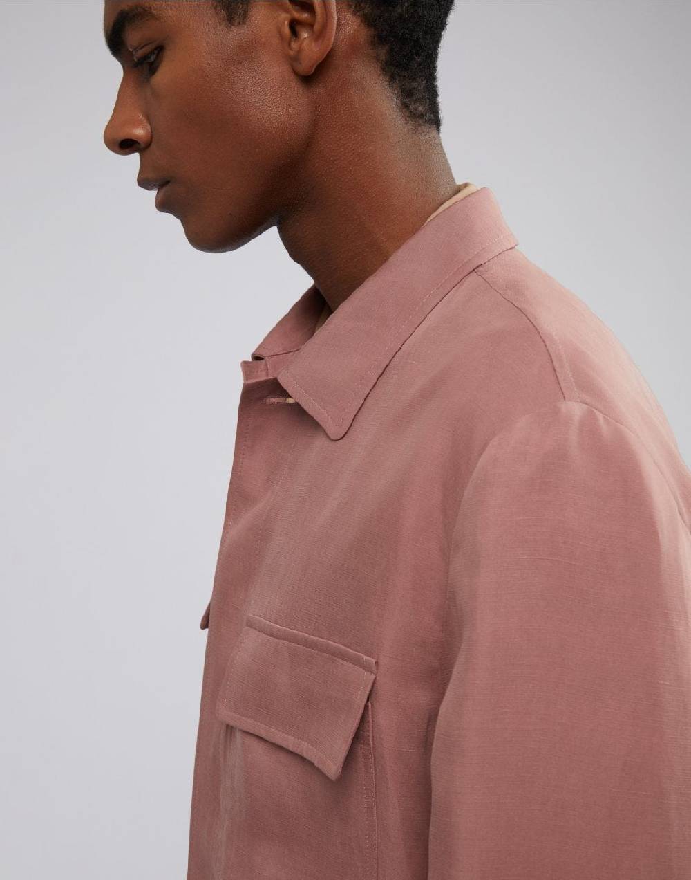 Lardini Giacca camicia rosa in lino e micro tencel 4 tasche I Più Venduti