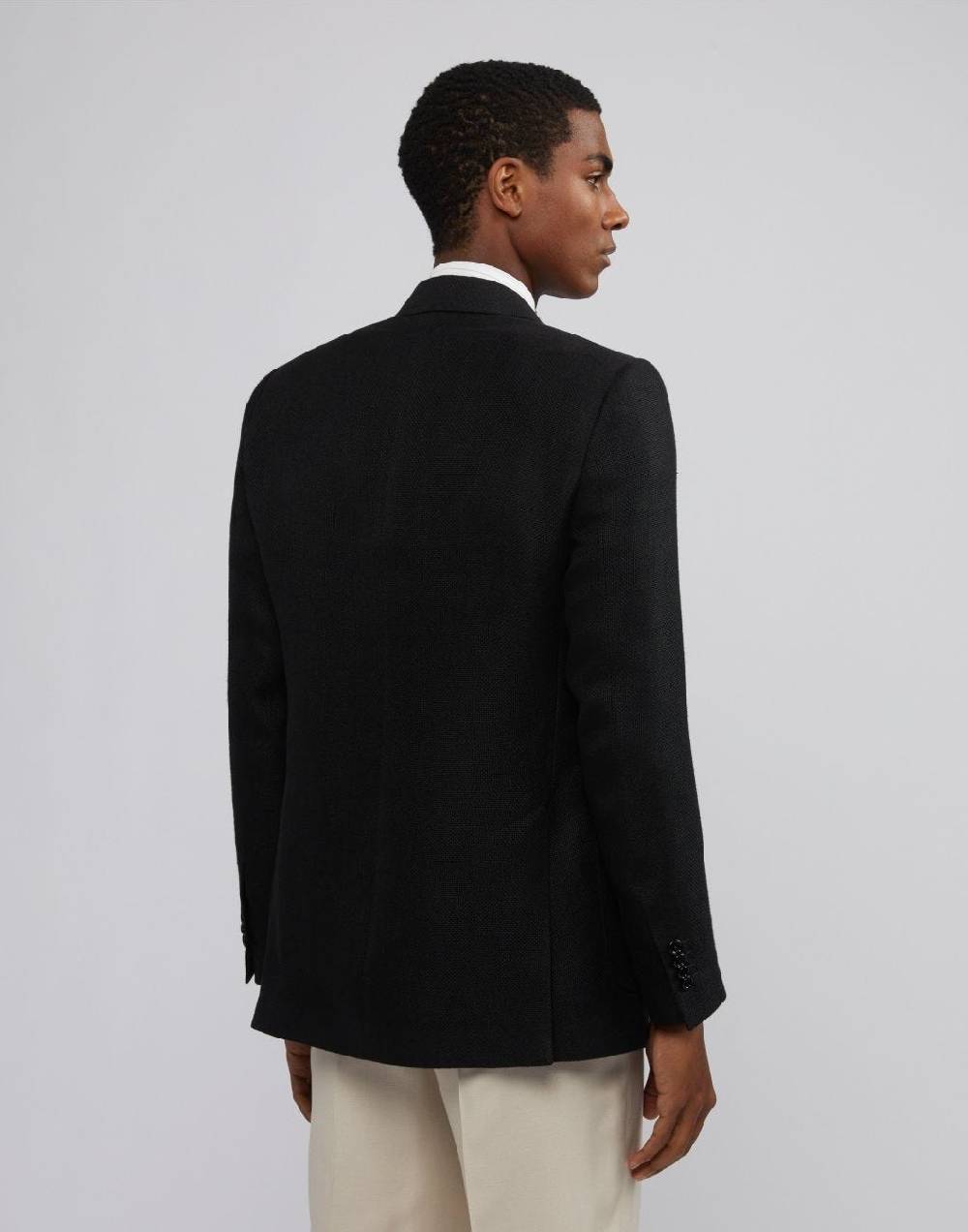 Lardini Giacca monopetto attitude nera in lino Negozio
