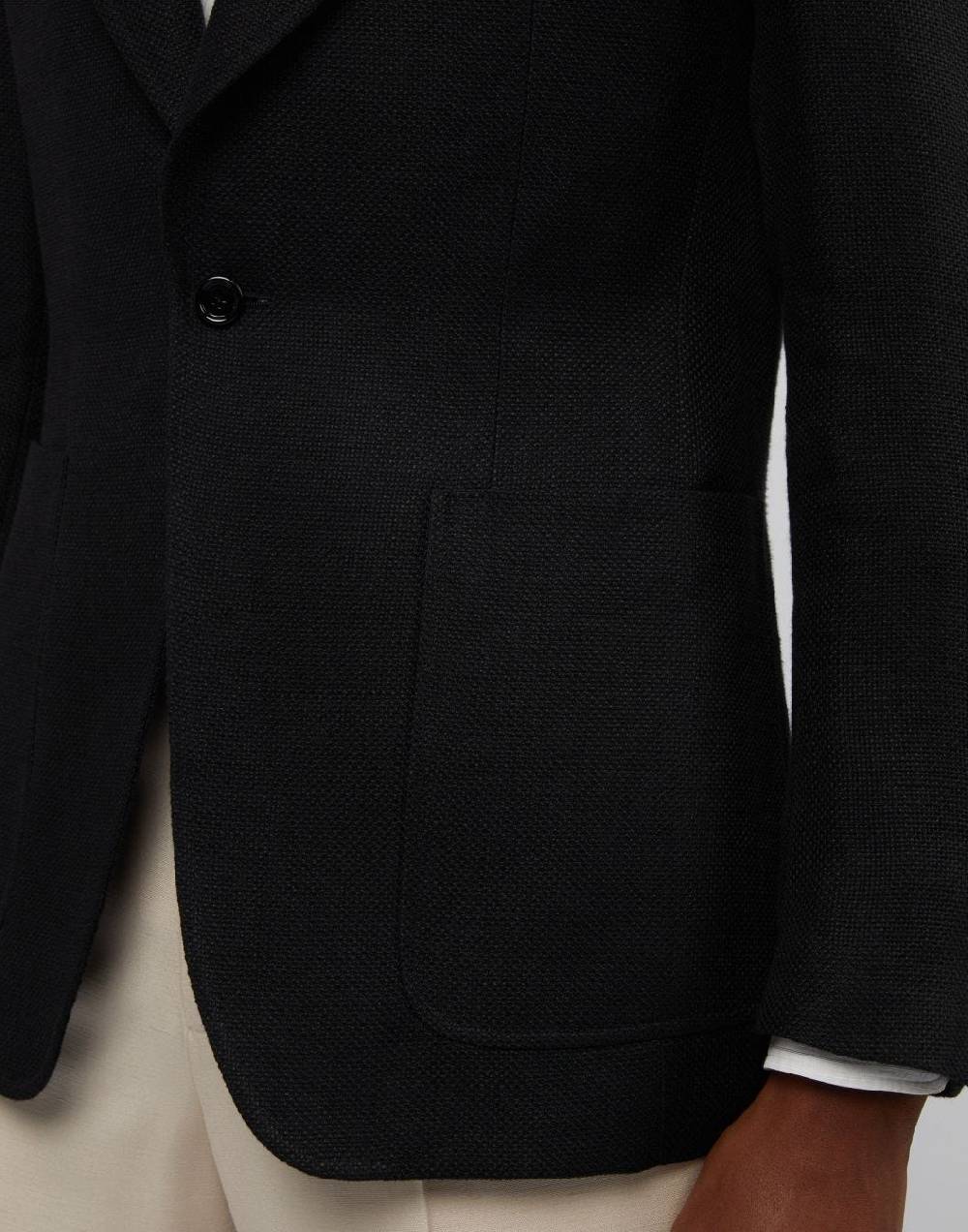 Lardini Giacca monopetto attitude nera in lino Negozio