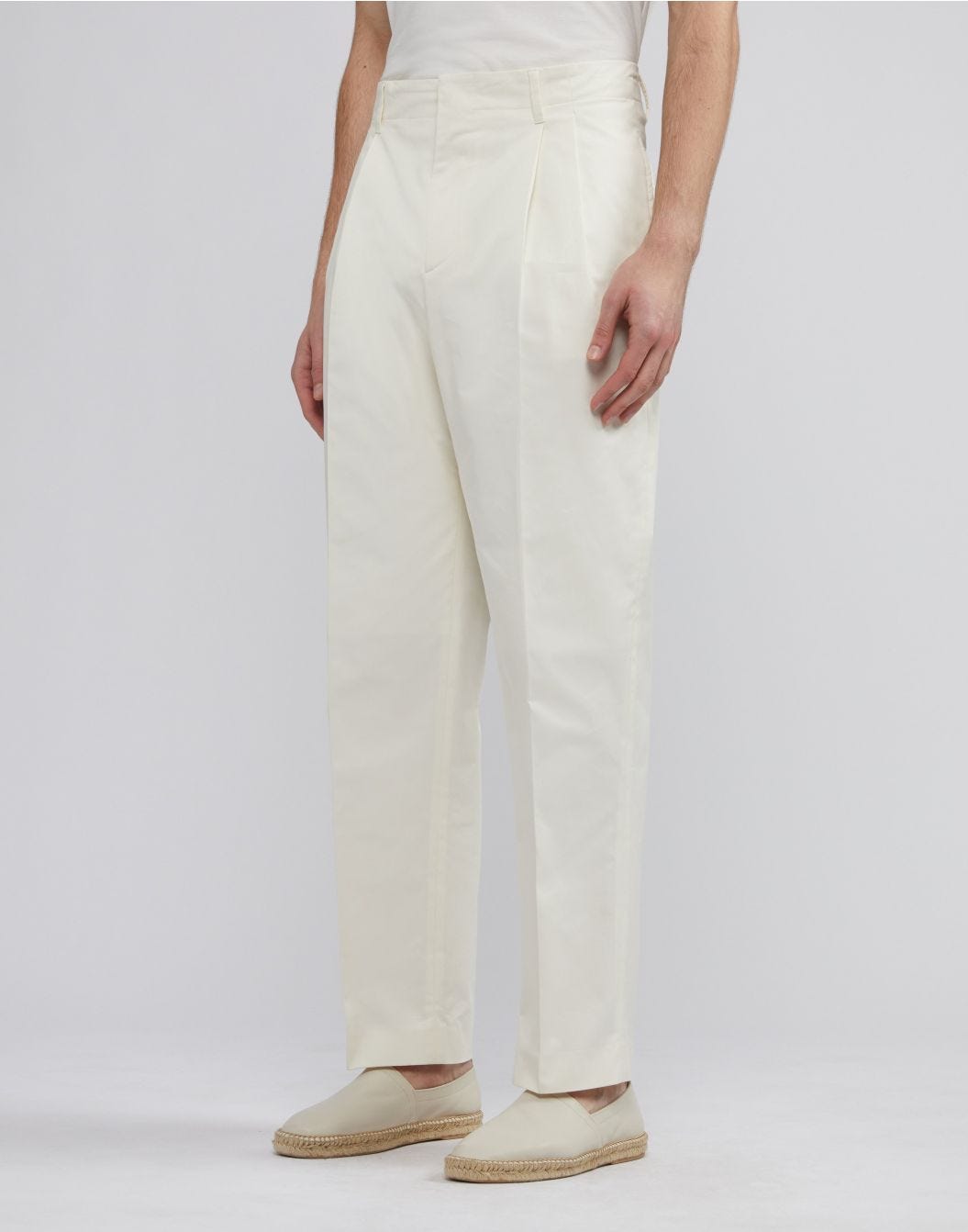 Lardini Pantalone beige in drill di cotone stretch In Saldo