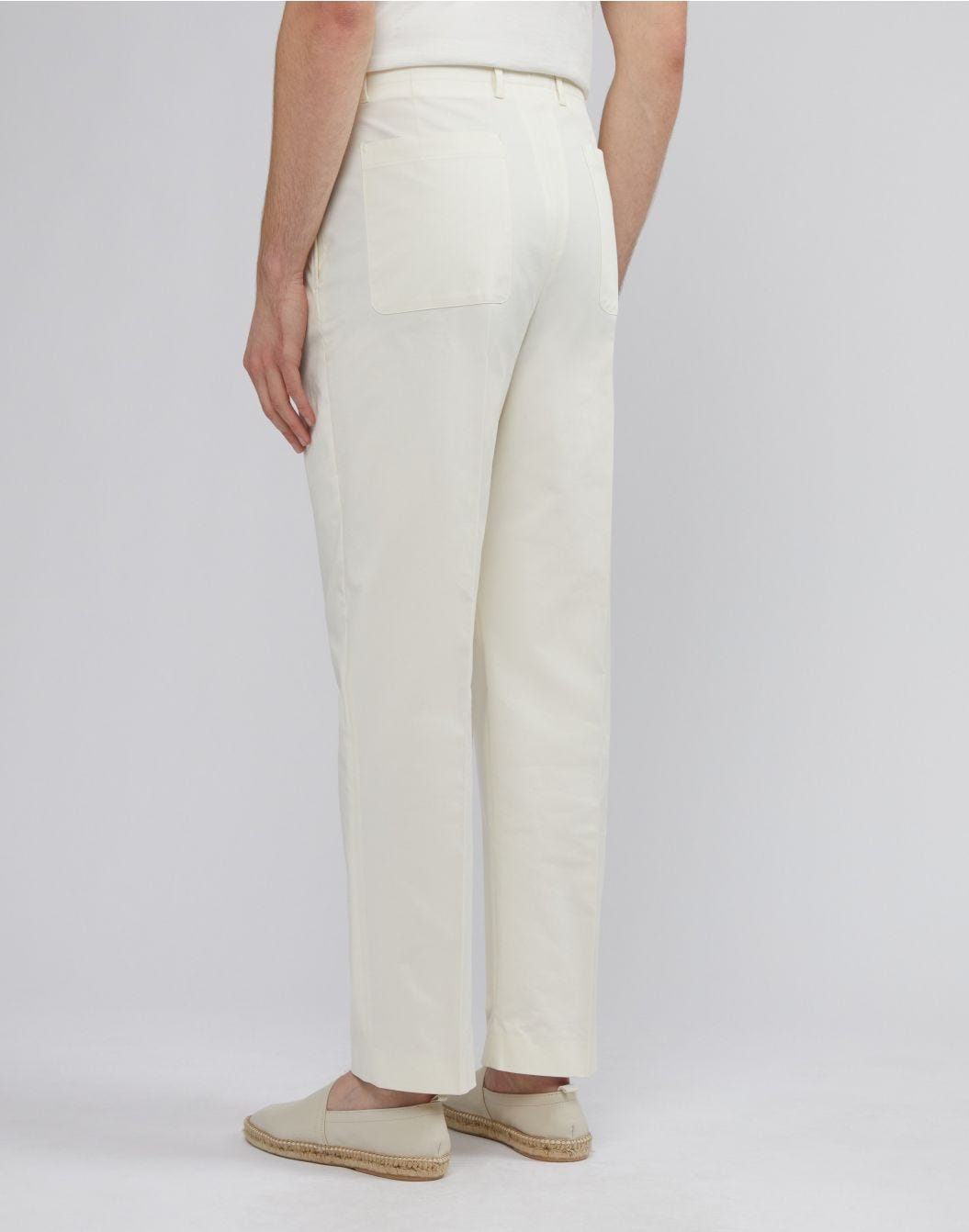 Lardini Pantalone beige in drill di cotone stretch In Saldo