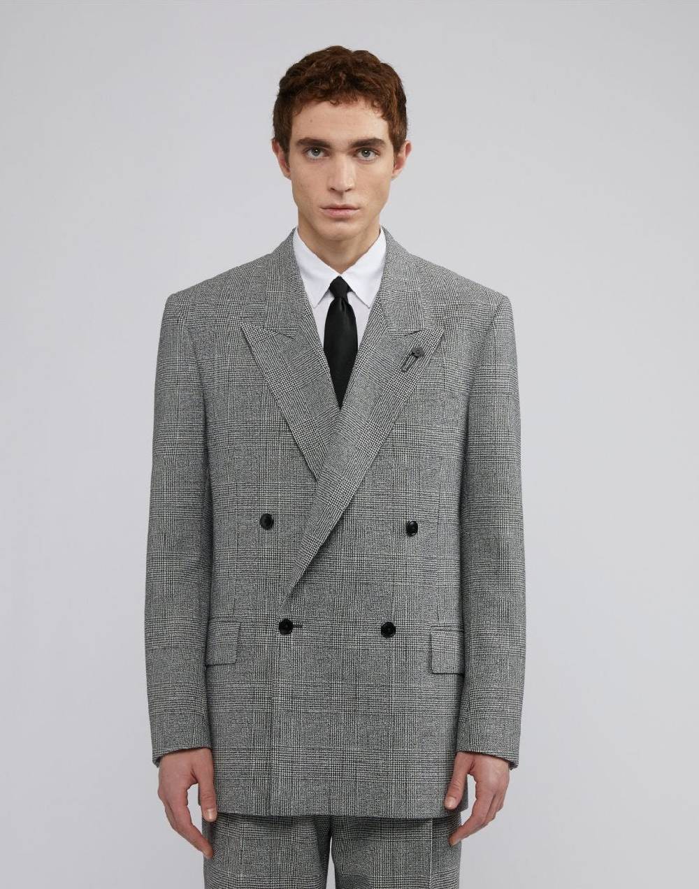 Lardini Blazer doppiopetto principe di galles fit boxy Nuovo