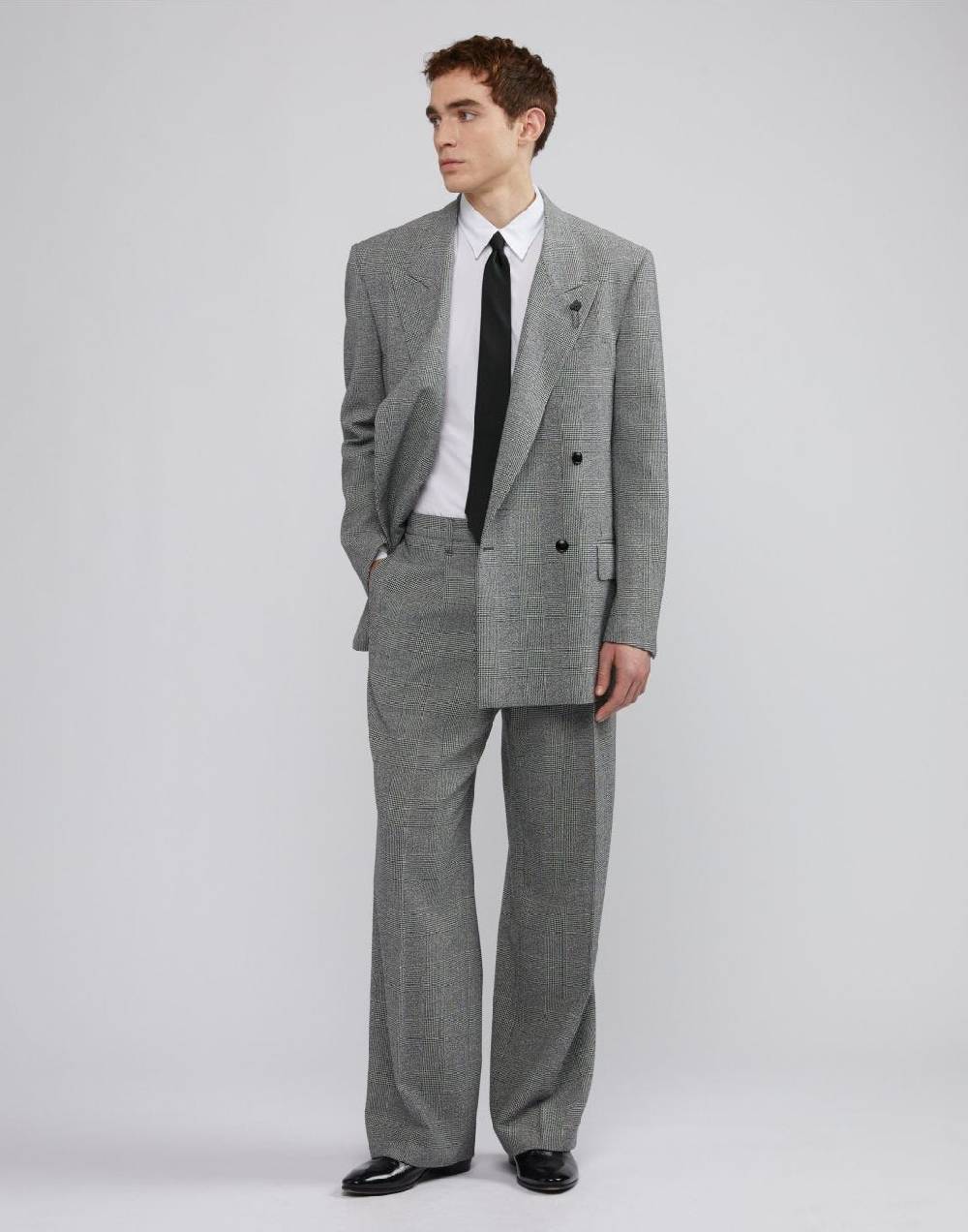 Lardini Blazer doppiopetto principe di galles fit boxy Nuovo