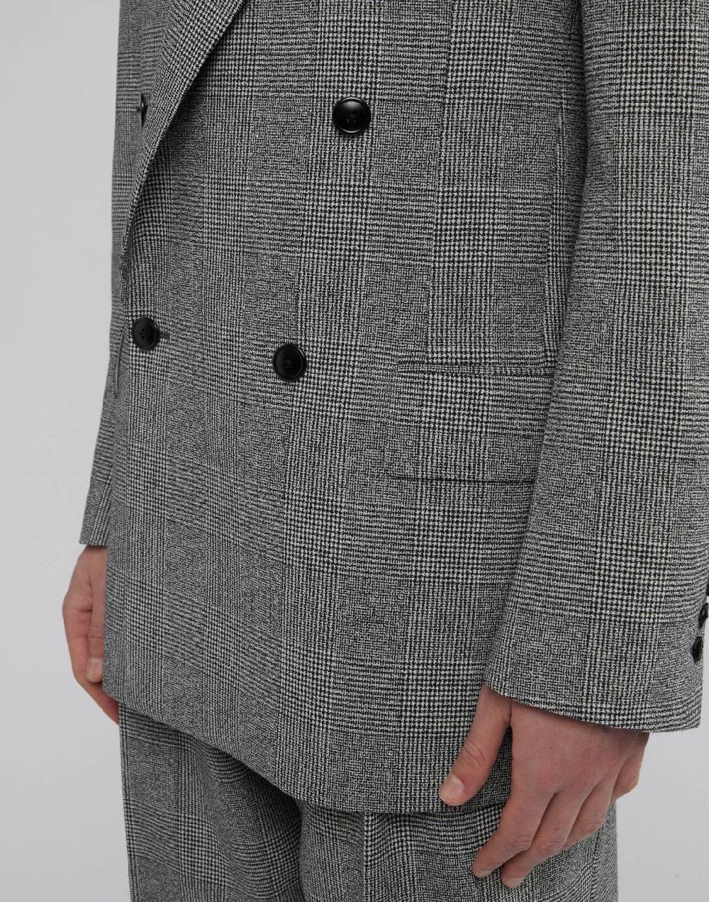 Lardini Blazer doppiopetto principe di galles fit boxy Nuovo