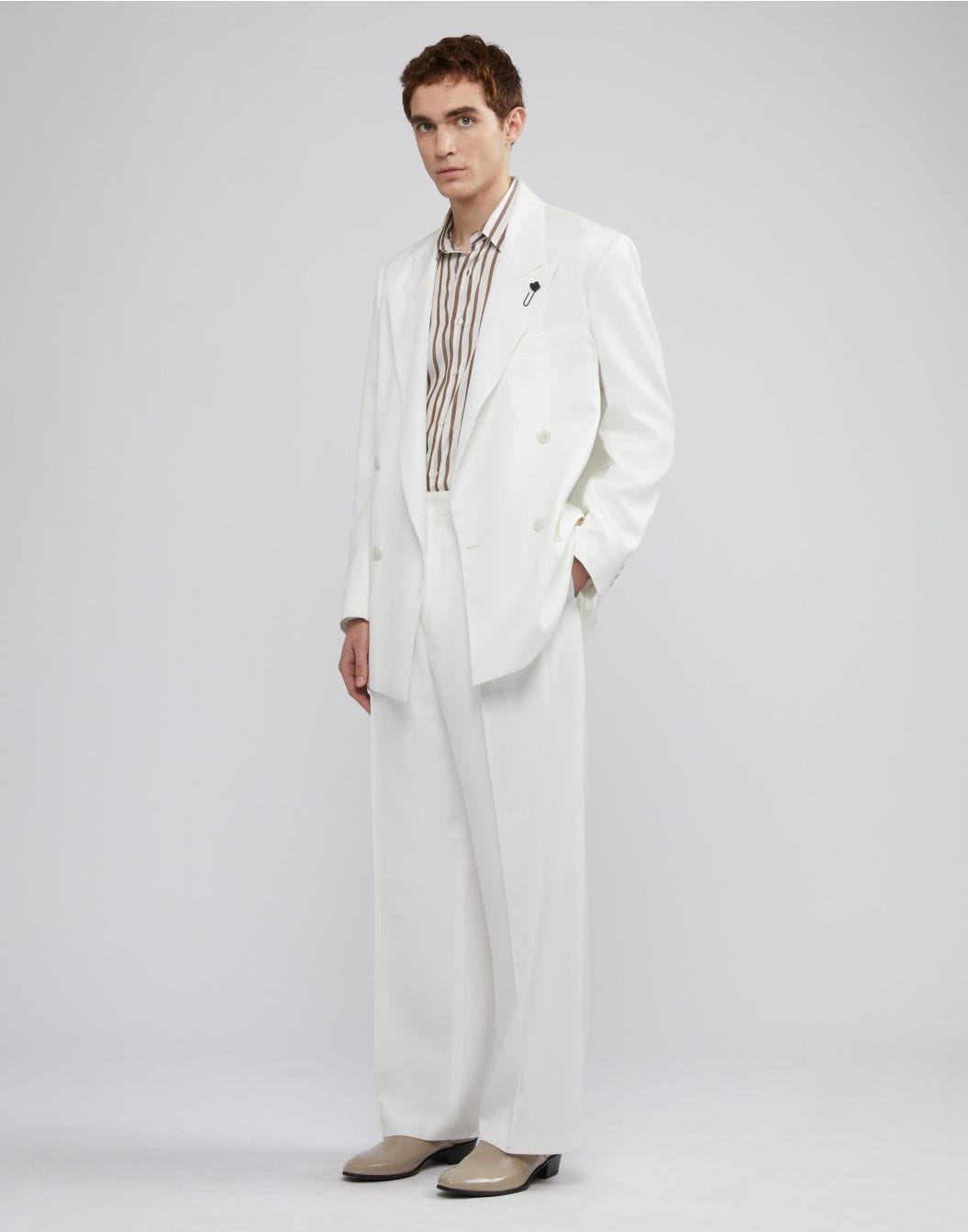 Lardini Blazer doppiopetto bianco fit boxy Qualità