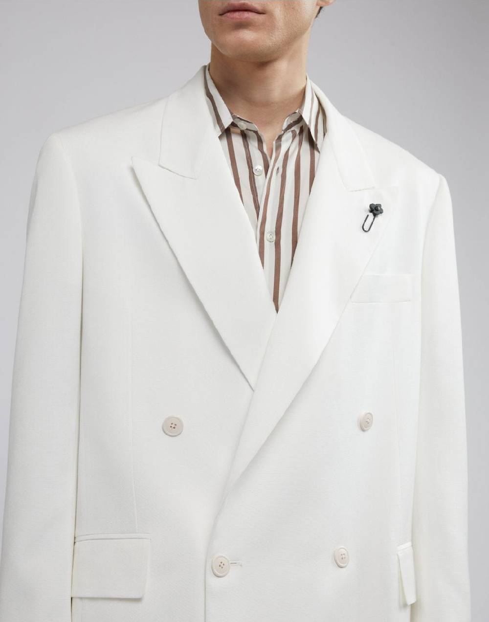 Lardini Blazer doppiopetto bianco fit boxy Qualità