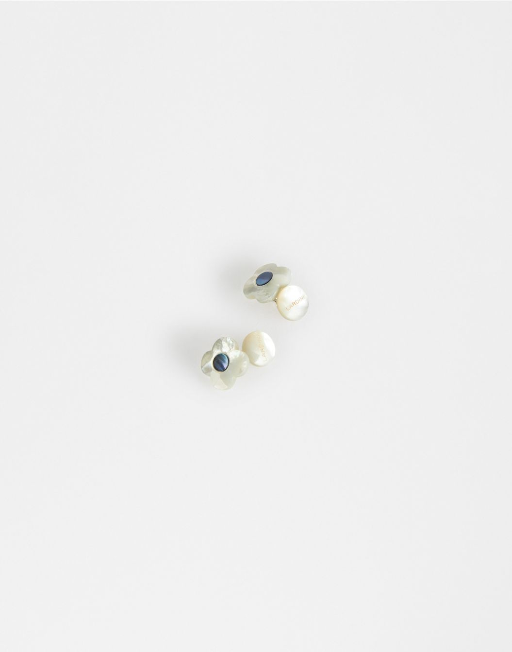 Lardini Gemelli in madreperla bianchi e blu Prezzo Ridotto