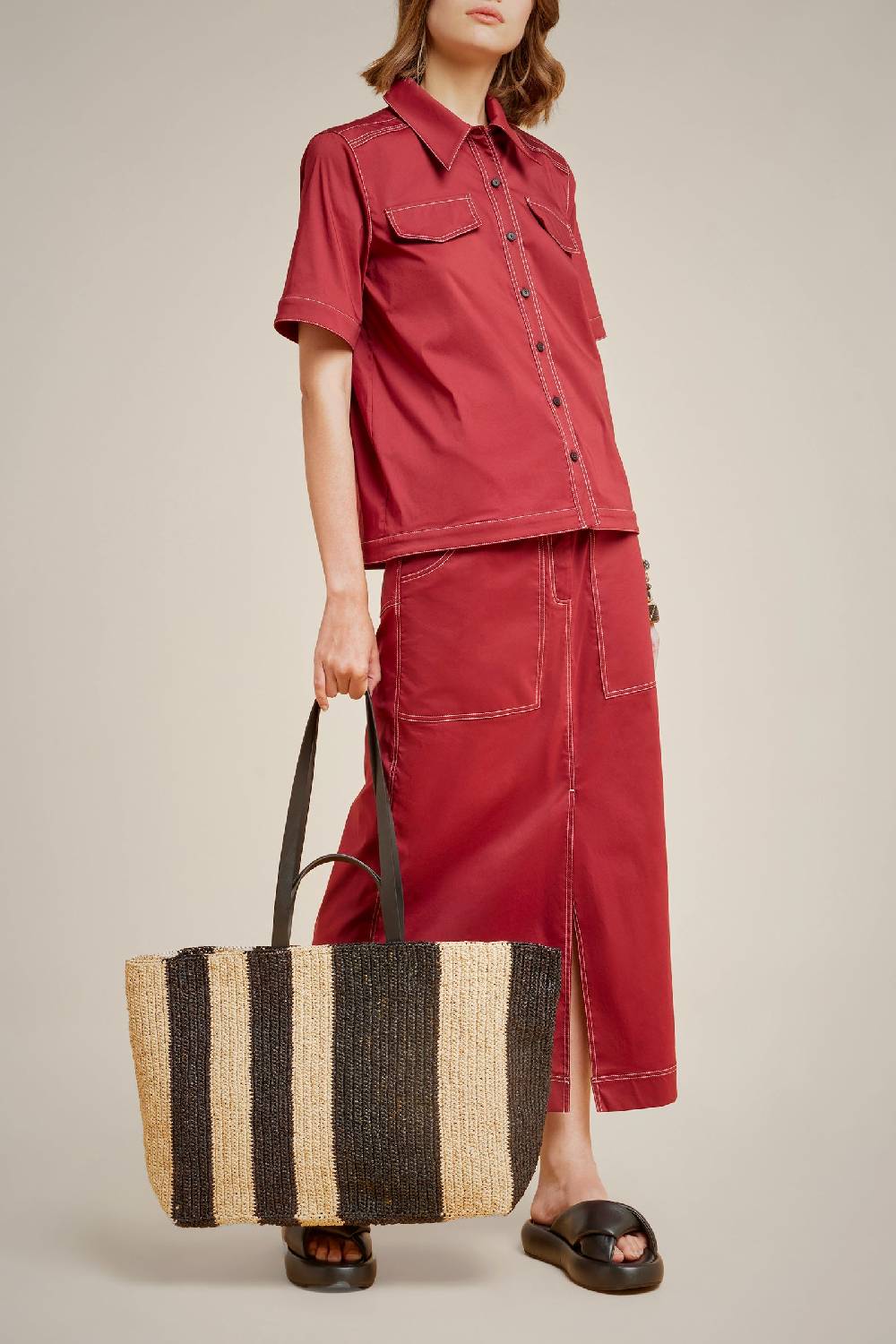 Liviana Conti MAXI TOTE A RIGHE S4AA4SA84A15-Y.NR 2025