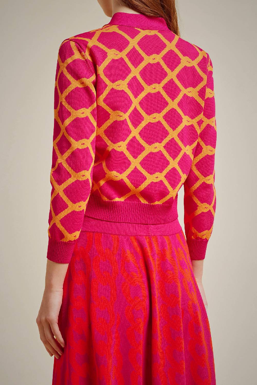 Liviana Conti CARDIGAN JACQUARD S4FF4SA48RETE1.XS Presa
