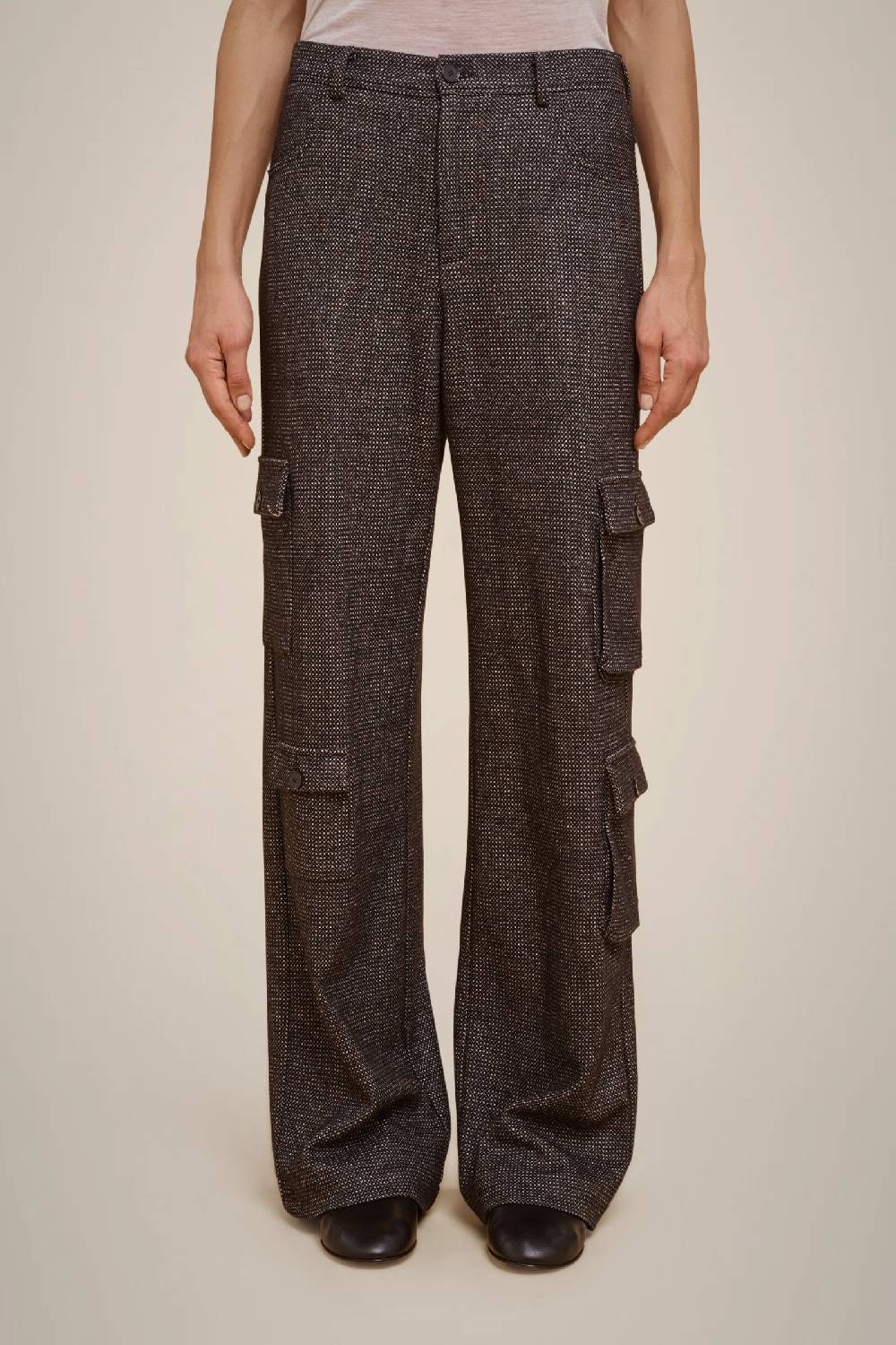 Liviana Conti PANTALONE CARGO PANNO CASHMERE W4FF4WL38SAL-3.42 Promozione