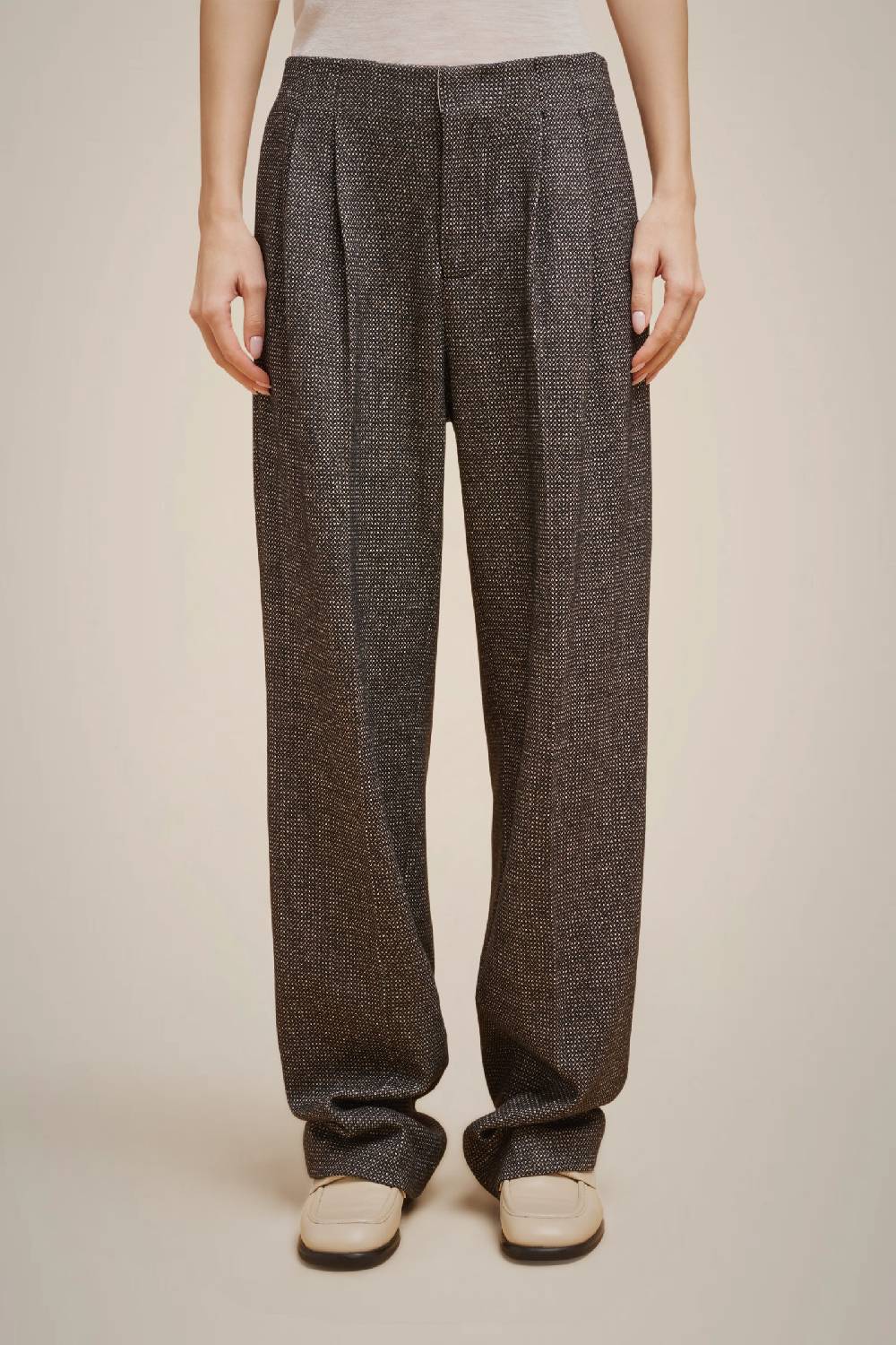 Liviana Conti PANTALONE PIEGHE PANNO CASHMERE W4FF4WL39SAL-3.38 Pezzi Unici