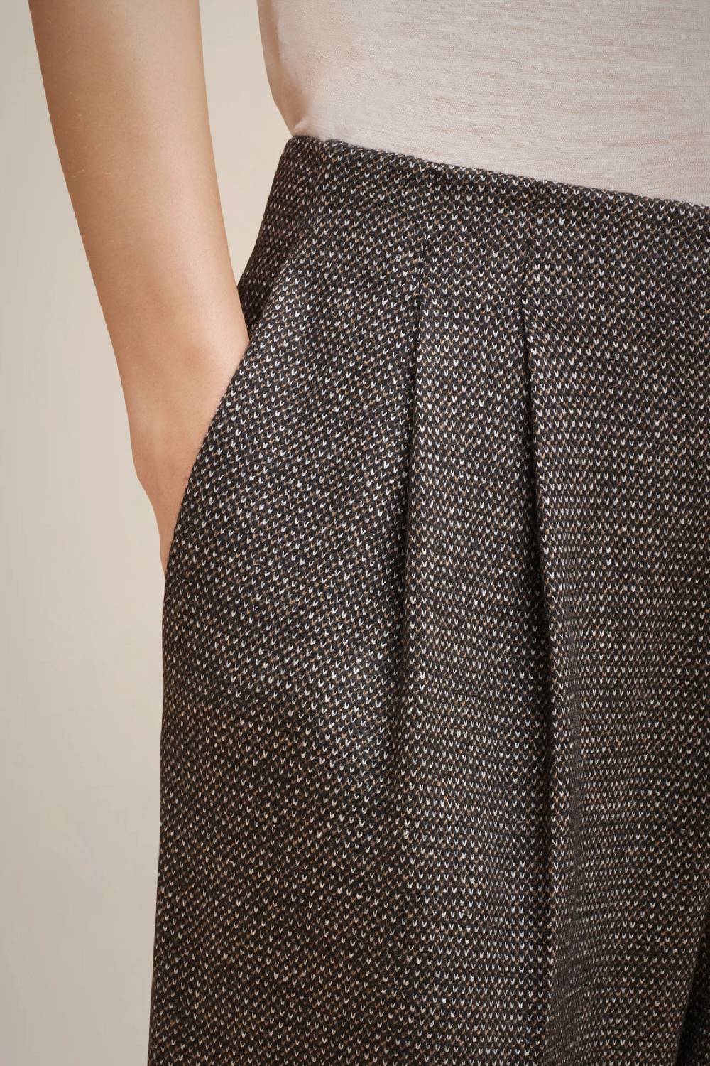 Liviana Conti PANTALONE PIEGHE PANNO CASHMERE W4FF4WL39SAL-3.38 Pezzi Unici
