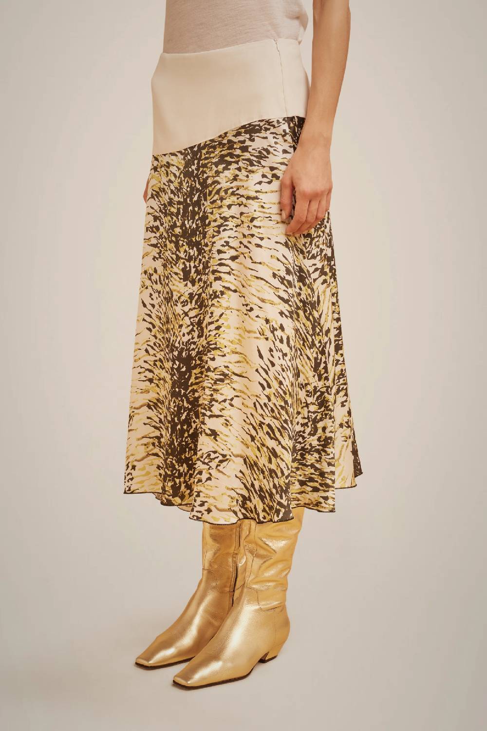 Liviana Conti GONNA STAMPATA CON BASCHINA W4FF4WU22FLG-1.38 Saldi Di Fabbrica