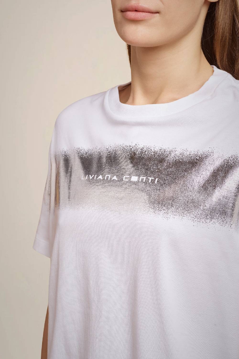 Liviana Conti T-SHIRT STAMPA LAMINA W4FF4WW70A01Z1.XS Nuova