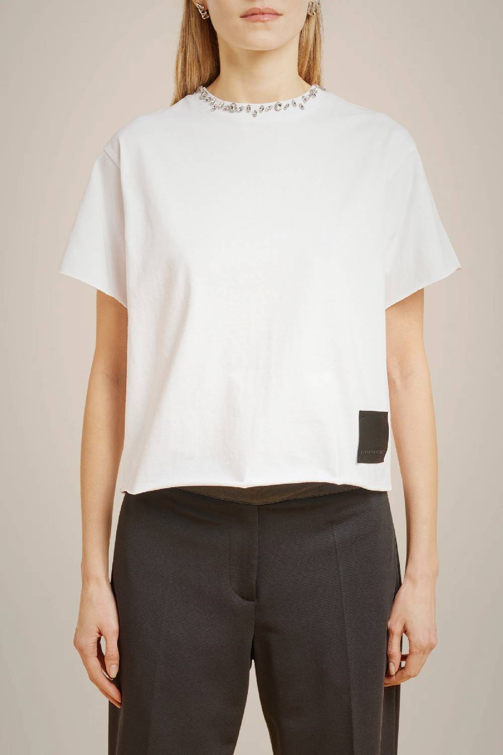 Liviana Conti T-SHIRT CON STRASS W4LL4WW60A01-0.XS 2025