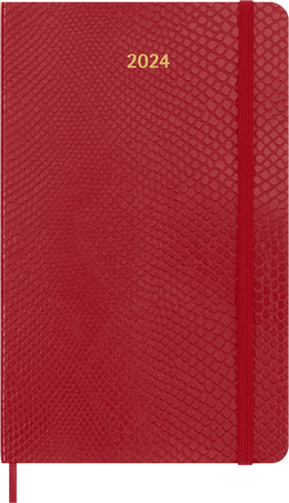 Moleskine Agenda Precious & Ethical 2024Settimanale, 12 mesi, copertina morbida vegana, Rosso Vendita Calda
