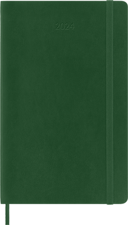 Moleskine Agenda Classic 2024 LargeSettimanale, copertina morbida, 12 mesi, Verde Mirto Vendite Flash