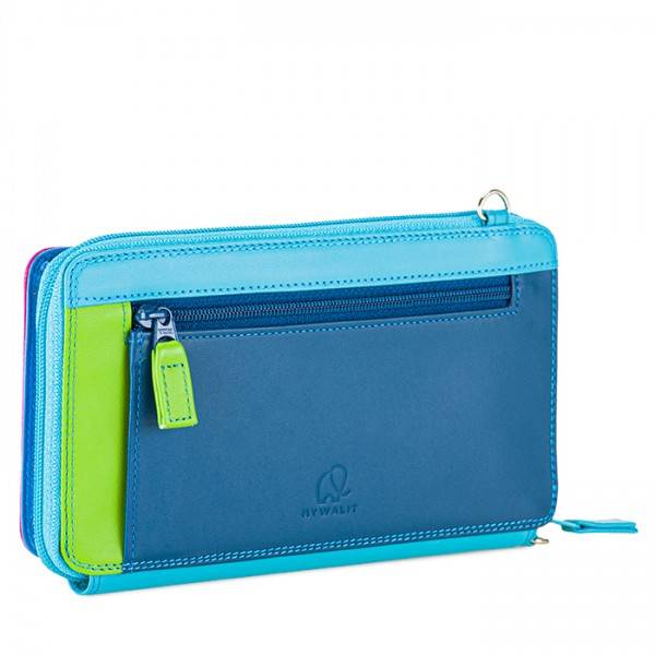 Mywalit Portafoglio multifunzione con zip su tre lati e tracolla Liguria Moda