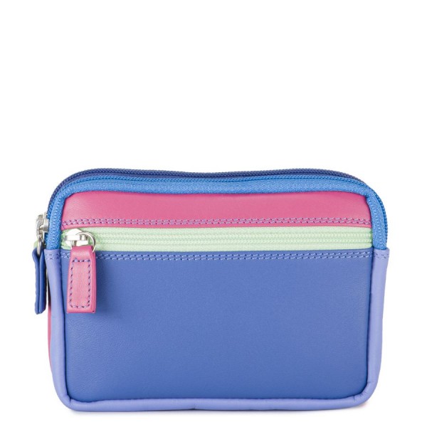 Mywalit Portafoglio/Astuccio in Pelle con doppia Zip Viola Vendita