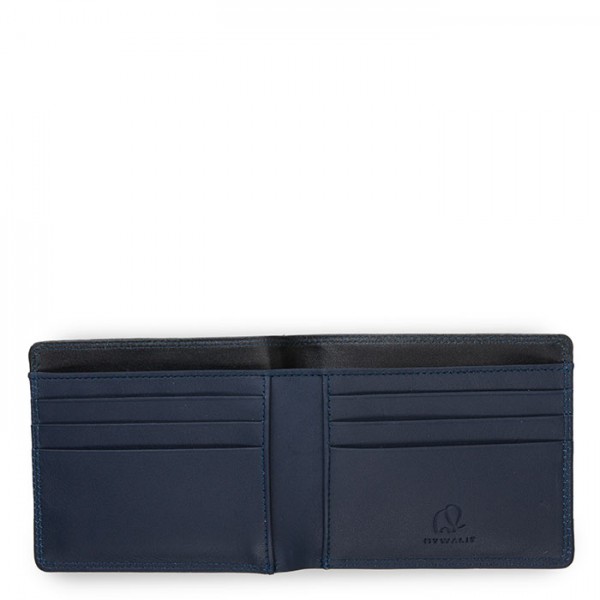 Mywalit Portafoglio da uomo standard E/W con tecnologia RFID Nero-Blu Hotsell