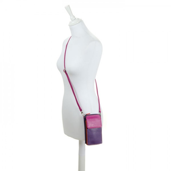 Mywalit Portafoglio multifunzione con zip su tre lati e tracolla Sangria Multi Novità