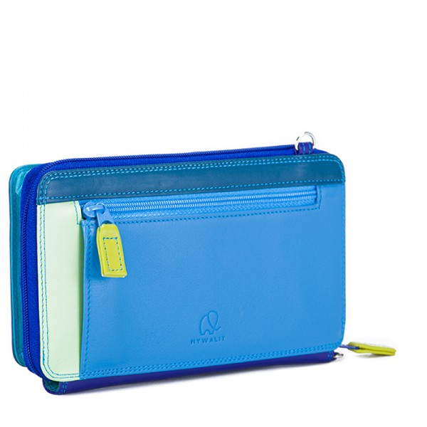 Mywalit Portafoglio multifunzione con zip su tre lati e tracolla Seascape Presa