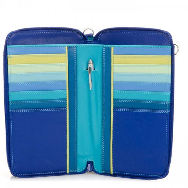 Mywalit Portafoglio multifunzione con zip su tre lati e tracolla Seascape Presa
