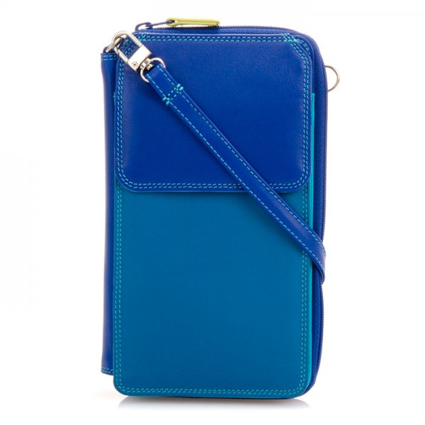Mywalit Portafoglio multifunzione con zip su tre lati e tracolla Seascape Presa