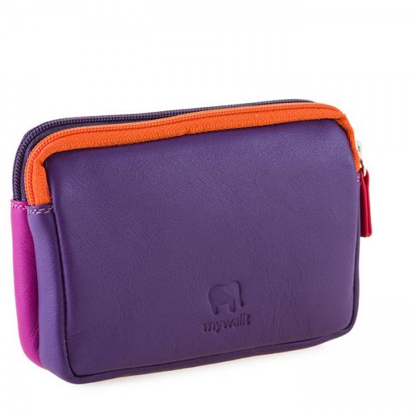 Mywalit Portafoglio/Astuccio in Pelle con doppia Zip Sangria Multi Vendita Calda