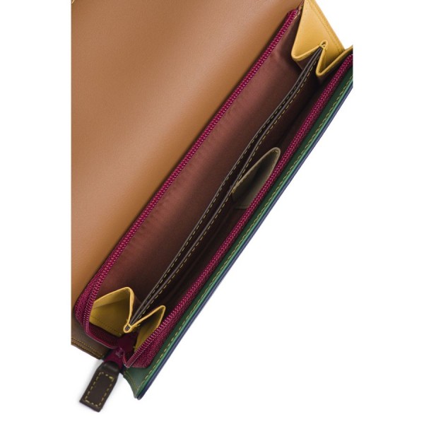 Mywalit Portafoglio a tre ante con zip Bosco Spedizione Gratuita