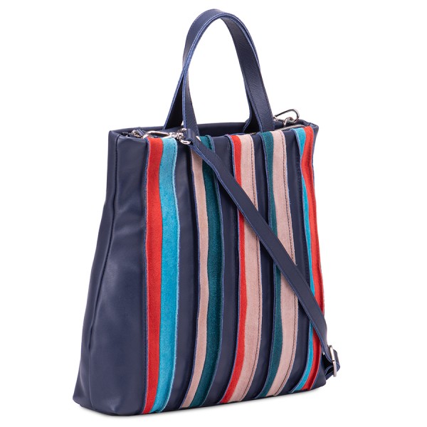 Mywalit Borsa Shopper Laguna in pelle e camoscio Blu Negozi Online