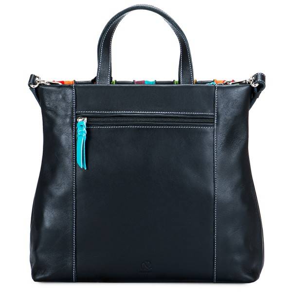 Mywalit Borsa Shopper Laguna in pelle e camoscio Nero Consegna Veloce