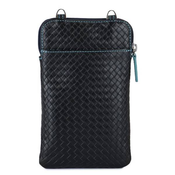 Mywalit Organiser Porta Telefono linea Embossed Nappa Black Pace Sconto