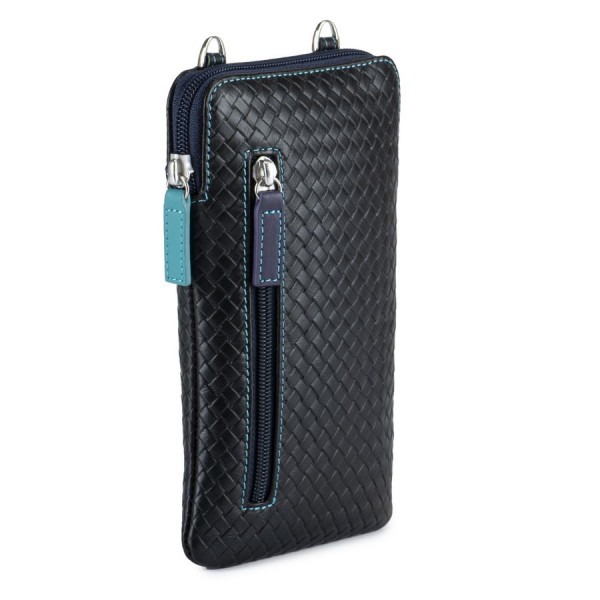 Mywalit Organiser Porta Telefono linea Embossed Nappa Black Pace Sconto