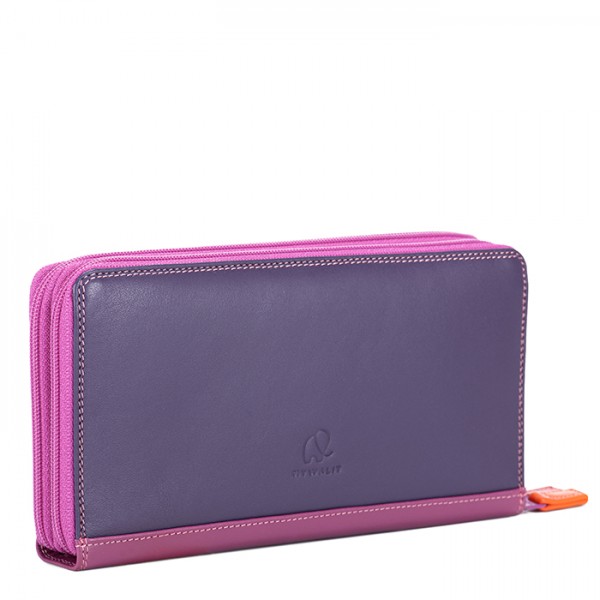 Mywalit Portafoglio con doppia zip grande Sangria Multi Presa