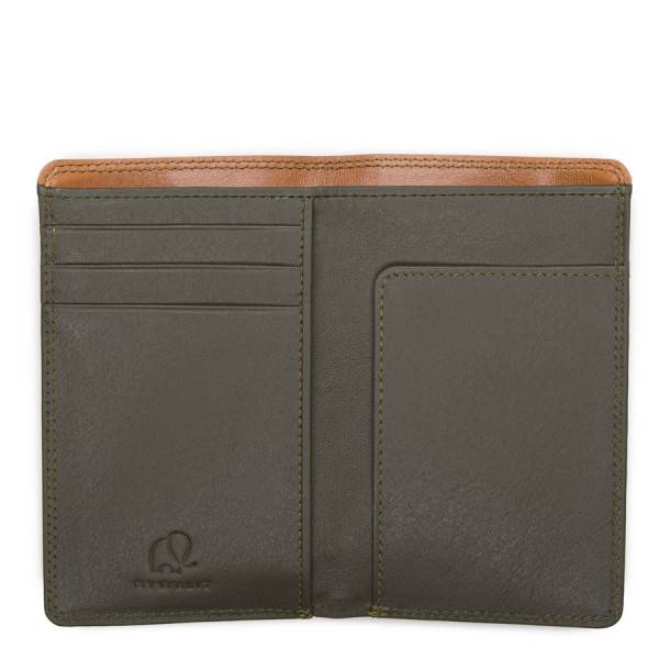 Mywalit Portafoglio da uomo bicolore Mini Doppio Scomparto Marrone-Oliva Offerta speciale della fabbrica