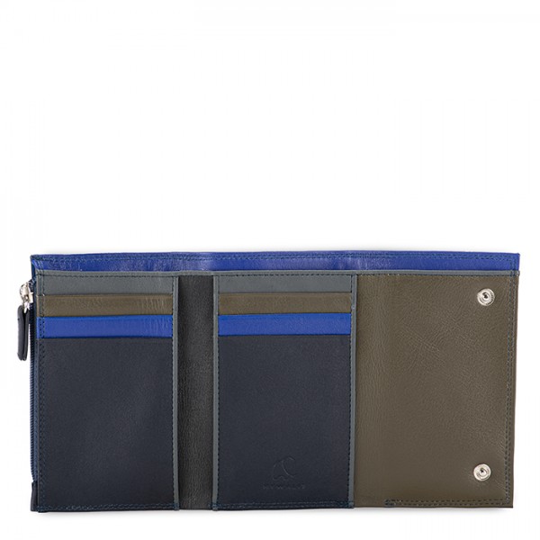 Mywalit Portafoglio da uomo Tri-fold con zip Nappa Midnight Sconto