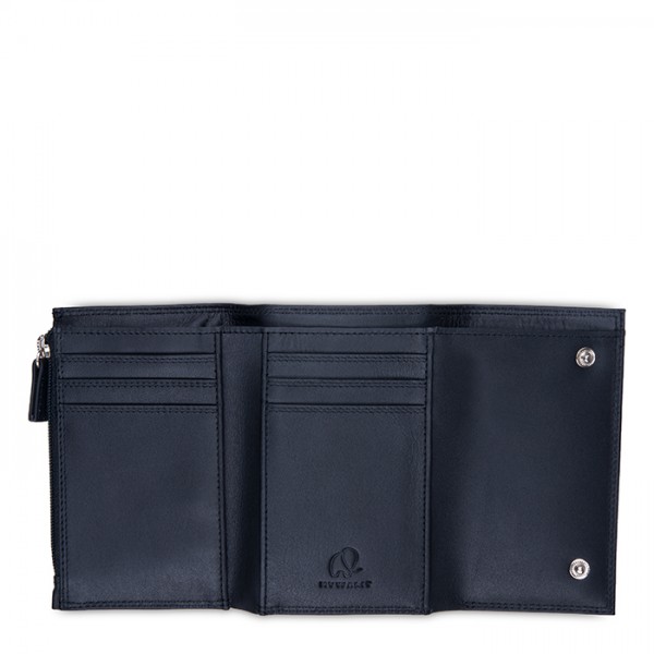 Mywalit Portafoglio da uomo Tri-fold con zip e tecnologia RFID Nappa Nero Economico