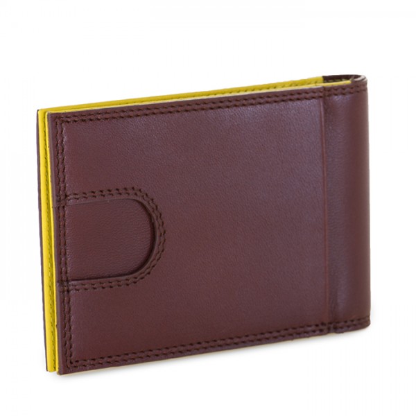 Mywalit Portafoglio da uomo Bi-fold con Portacarte Marrone-Giallo Acquista Ora