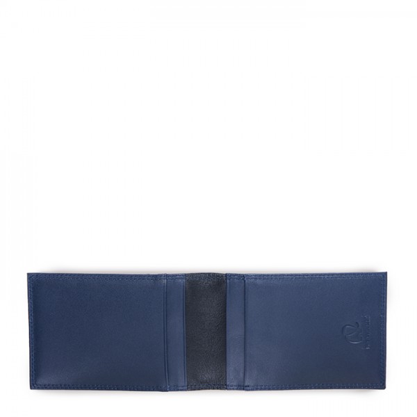 Mywalit Portafoglio da uomo Bi-fold con Portacarte Nero-Blu Consegna Veloce