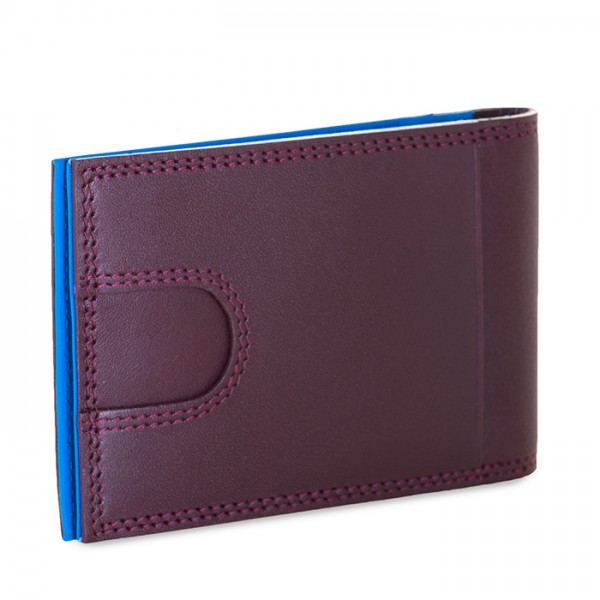 Mywalit Portafoglio da uomo Bi-fold con Portacarte Prugna-Celeste Shopping Online