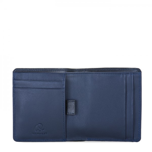 Mywalit Portafoglio da uomo Bi-fold con scomparto estraibile Nero-Blu Convenienza