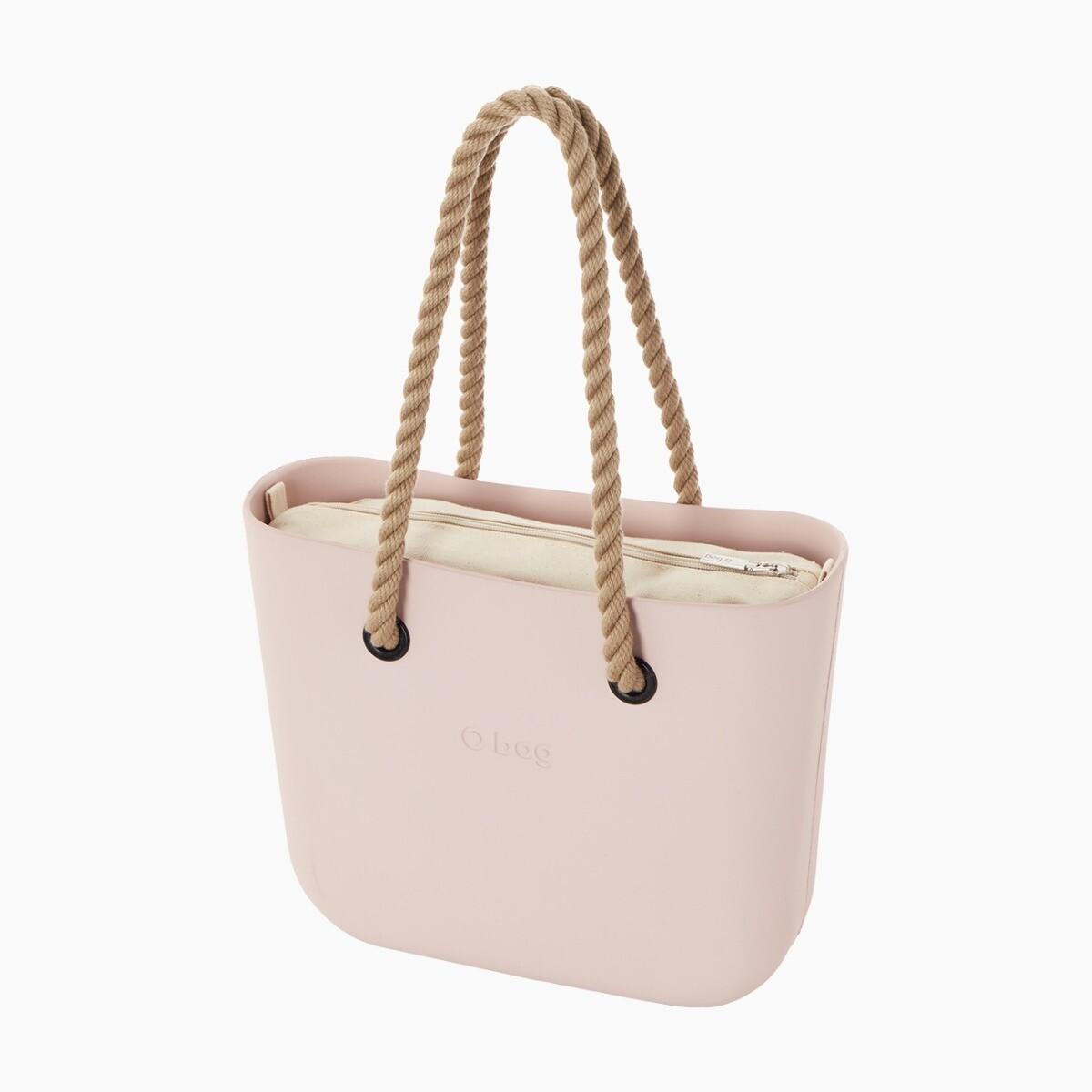 O bag mini rosa smoke e naturale Moda
