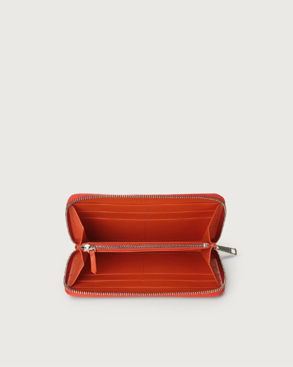 Orciani Portafoglio grande Liberty in pelle con zip Consegna Veloce