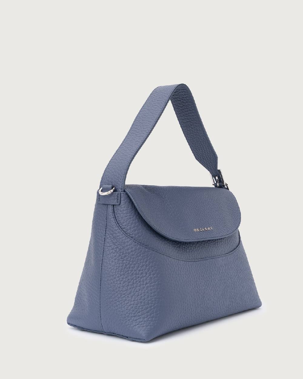 Orciani Borsa a spalla Nana Soft in pelle martellata con tracolla Vendita